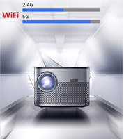 Mini projecteur portable Cheerlux à mise au point automatique avec WIFI et Android pour smartphone, ordinateur, ordinateur portable, DVD