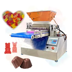 Cetakan permen gula palem Semi otomatis skala Lab Mini penyimpanan tangan Gummy Bear mesin pembuat pemasok