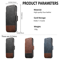 Étui de téléphone à rabat magnétique en cuir PU grainé avec support, personnalisé, directement de l'usine OEM/ODM, pour la série Apple