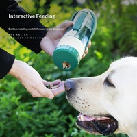 Bouteille d'eau portable pour chien, pliable, en ABS, en forme de feuille, écologique, double usage, 330 ml