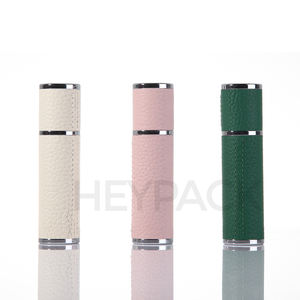 Atomizador de Perfume de viaje portátil de 5ml, cuerpo de cuero, diseño Redondo, estilo Spray, fragancia, botella de vidrio recargable, atomizador de Perfume - Product Image 2