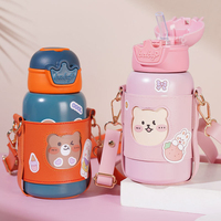 Botol air anak, termos kartun lucu 500ml, termos terisolasi, logam, harga pabrik, baja antikarat