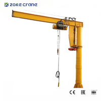 Grue à flèche pivotante autoportante robuste de 1 tonne à 360 degrés pour atelier de machines CNC et poste de travail de chargement