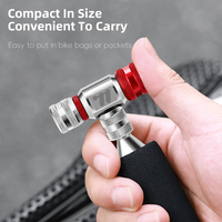 WEST BIKING Aluminum Alloy CO2 Tire Inflator Portable Bike CO2 Inflator Head Presta Schrader Valve for MTB Road Bike Accessories