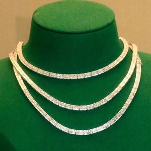 Xinfly Luxury 6.8ct Natural Diamonds Choker <b>Necklace</b> Full Baguette for Weddings and Fine Jewelry - Product Image 1