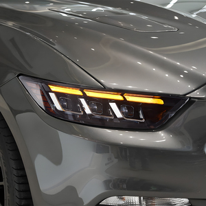 Accessoires pour phares avant de voiture pour <span class=keywords><strong>Ford</strong></span> <span class=keywords><strong>Mustang</strong></span> 2015-2017, phares LED automatiques, ensemble de phares 100W, lentille de projecteur à clignotement dynamique - Product Image 4