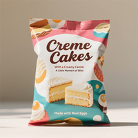 Sacs d'emballage de gâteaux à la crème de marque Sac d'emballage sous vide imprimé personnalisé de qualité supérieure pour la fraîcheur et l'affichage