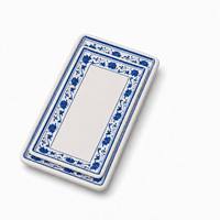 Service de vaisselle en mélamine bleu et blanc, qualité alimentaire, sans BPA, incassable, léger, compatible lave-vaisselle, assiettes et bols, direct usine
