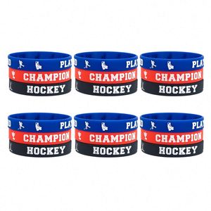 Bracelet en silicone sportif pour le hockey et le basketball, idéal pour les événements de compétition, les fêtes d'équipe et les promotions. - Product Image 3