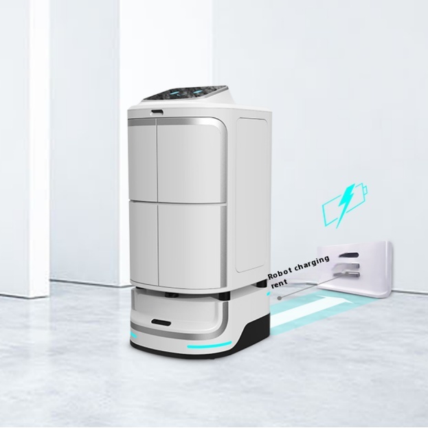 New Hotel Restaurant Guest Room Delivery Smart Service Robot for Exhibition Hall and Reception Greeter