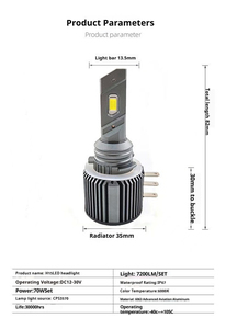 ไฟหน้ารถยนต์ LED H4 6000K แสงสีขาว ไม่มีข้อผิดพลาด หลอดไฟ LED สำหรับรถยนต์ใหม่ 6500LM 9-16V ใช้ได้กับรถยนต์ทั่วไป รับประกัน 1 ปี - Product Image 6