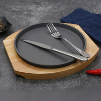 Poêle à steak Teppanyaki en fonte polie ESTICK, surface antiadhésive, facile à nettoyer, revêtement sans danger pour la santé, utilisation en restaurant, négociable