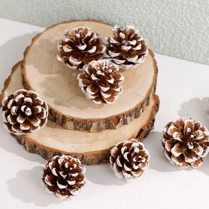 Duoyou Cây thông giáng sinh nón Cây thông giáng sinh trang trí Vòng Hoa Tuyết đổ xô nón thông - Product Image 2