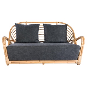 Muebles de Jardín Contemporáneos de Dos Plazas, Sofás Modernos de Ratán Natural para Comedor, Hoteles y Apartamentos - Product Image 4