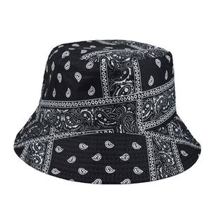 Chapeau Bob Adulte Personnalisé de Haute Qualité avec Logo Imprimé, Motif Paisley, pour Voyage, Sport, Protection Solaire, Coupe-Vent, 100% Polyester - Product Image 1
