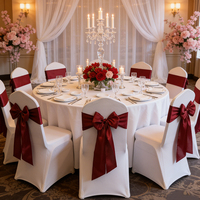 Nouvelle Décoration de Chaise Moderne avec Ruban Nœud Élastique en Spandex pour Mariage, Hôtel, Restaurant, Fête d'Anniversaire