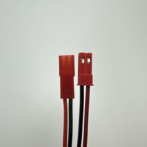 Adaptateur mâle/femelle SYP 2,54 mm 2 broches, cuivre étamé, gaine en silicone rouge, câble de raccordement pour moto IP65 - Product Image 6