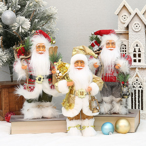 <b>Santa</b> Claus Christmas Figurines 12 Inch <b>Standing</b> Decor Ornaments For Home Living Room Eco Friendly Glossy Finish - Product Image 1
