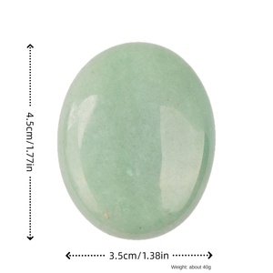 Masajeador de Palma de piedra natural de 45x35mm-Piedra caliente de cristal ovalado para SPA, terapia facial y energética - Product Image 3