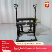 Chaise de Pilates en acier inoxydable durable, modèle AOC-PLBB03, pour équipement d'entraînement commercial en studio de yoga, fitness du tronc