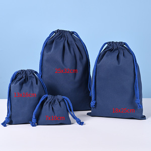 Bolsa Ecológica de Tela Reciclable con Cordón de Borlas, Diseño Liso, Algodón Natural, Impresión Serigrafiada, 7*10cm, para Regalo - Product Image 4