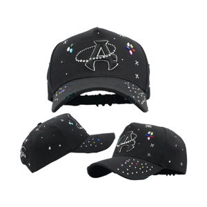 Casquettes 31 Hat's G5 personnalisées Thirtyone Hats Mago Universe Casquettes de baseball sportives à 5 panneaux avec broderie de lettres et de fleurs - Product Image 2