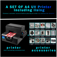 Impresora de inyección de tinta UV automática A4 para vidrio, madera, tarjeta de pvc, funda de teléfono móvil, cuero y vidrio, promoción 2021