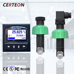 DN20 flens insteekbaar corrosiebestendig instelbaar elektronisch turbine flowmeter voor RO leidingen - Product Image 1