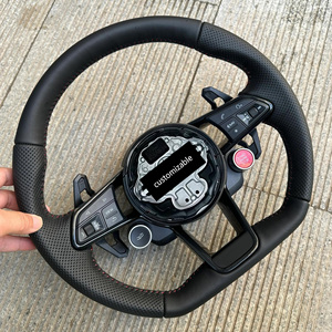 Volant en cuir perforé à fond plat, vente en gros d'usine, pour VW <span class=keywords><strong>Golf</strong></span> 8 MK8 GTI R B6 B7 B8 MK6 MK7 Tayron <span class=keywords><strong>TRoc</strong></span> Passat Polo - Product Image 2