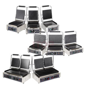Venta directa de fábrica, equipo de cocina de uso comercial, prensa de sándwich Panini eléctrica de acero inoxidable, parrilla de <span class=keywords><strong>contacto</strong></span> - Product Image 3