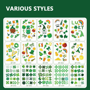 Tatouage temporaire trèfle vert pour filles, design universel pour les fêtes - pour la Saint-Patrick ou toute autre occasion - Product Image 3