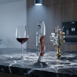 <span class=keywords><strong>Tire</strong></span>-<span class=keywords><strong>bouchon</strong></span> de sommelier à manche en bois pour les amateurs de vin rouge, écologique et compatible lave-vaisselle - Product Image 5