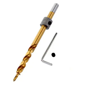 9.5mm 3/8 "titanyum büküm adım matkap ucu + derinliği durdurma yaka + altıgen anahtar seti cep delik Jig seti kılavuz güç araçları