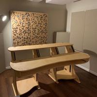 Bureau Support de Poste de Travail Portable et Réglable Sur Mesure pour Studio d'Enregistrement Musical à Domicile, Meuble pour Producteurs Audio, OEM Disponible