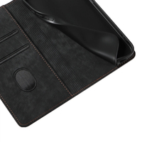 Étui portefeuille à rabat en cuir PU pour iPhone 17/17 Pro/17 Air/17E/17 Pro Max/16/15/14/13/12/11 avec porte-cartes et support