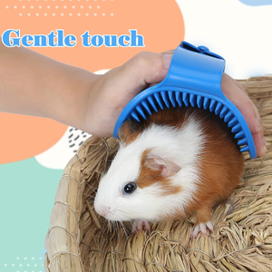 8 PCS Silicone Small Animal Grooming Kit-Brush Slicker Brush Massage Glove Pet Nail Clipper <b>Flea</b> <b>Comb</b> Double-Sided <b>Comb</b> - Product Image 5