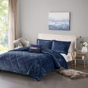 Ensemble de couette en velours DB 8 pièces King Queen tissé rayé imprimé Polyester pour la maison mariage hôtel printemps été hiver noël - Product Image 1