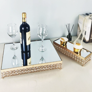 DAMAI Wholesale Wedding Decor Metal Mirror <b>Cake</b> <b>Stand</b> <b>Set</b> Round Dessert Table Display Riser for Wedding Party Cupcake Display - Product Image 3