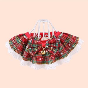 HOMEPLANET, superventas, nueva bufanda decorativa a rayas para mascotas, gatito, accesorio de campana, cubierta para el cuello, toalla de Baba, <span class=keywords><strong>Collar</strong></span> de mascota a cuadros de Navidad - Product Image 4