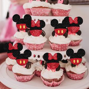 Adornos navideños para cupcakes inspirados en <span class=keywords><strong>Minnie</strong></span> Mouse para Baby Shower, cumpleaños, fiesta de Navidad, suministros de decoración de pasteles - Product Image 4
