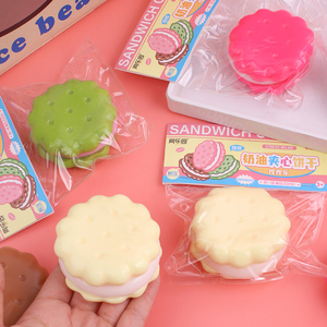 Cabujones de resina de galletas sándwich de colores con reverso plano para álbumes de recortes DIY, comida en miniatura para casas de muñecas, accesorios hechos a mano con pegamento en crema - Product Image 2