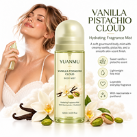 Brume Corporelle Hydratante Parfumée Vanille Pistache Nuage, Marque Blanche, à la Niacinamide et Panthénol, Parfum Gourmand Doux