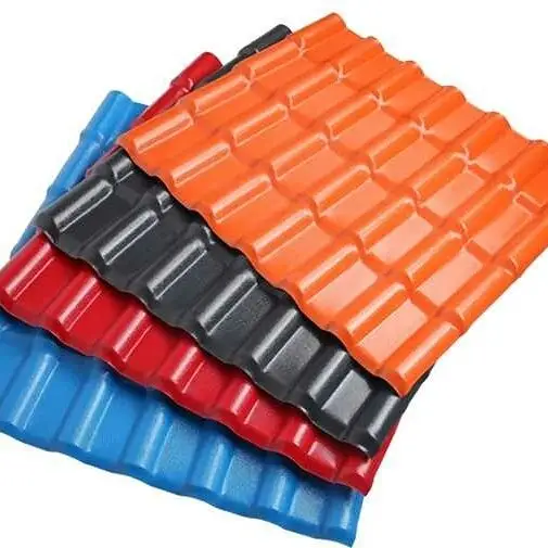 Low price high quality ASA Synthetic Resin Roofing tiles color coated PVC roof material roofing sheet