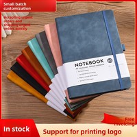 Carnet de notes A5 avec sangle de ceinture en PU et logo personnalisé - Option cadeau - Pages épaissies