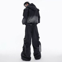 Ensemble Jean et Veste en Denim Plissé Dégradé Lavé à l'Acide Respirant et Personnalisé pour Homme, Coupe Ample, Tissé, Style Hip Hop de Haute Qualité