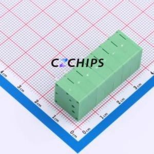 MX205R-5.0-07P-GN01-Cu-A Spring Terminal Block Through hole Component (THT),P=5mm Connector 1x7P 5mm Green Right Angle Insert - Product Image 2