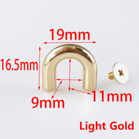 Boucle de chaîne pour sacs à main en alliage de zinc, vis de pont en arche, accessoires de quincaillerie de bagagerie de haute qualité, durables et tendance, 9 mm