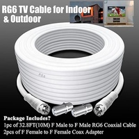 Cable de Antena ANNXIN RG6, Tipo F Macho a F Macho, Cable Coaxial de TV RG6 de Alta Velocidad, Conectores de 75 Ohmios, 1M/Personalizado