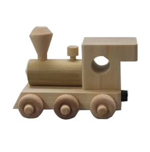 รถไฟของเล่นไม้ ของขวัญวันเกิดเด็ก ของตกแต่งบ้าน - Product Image 2