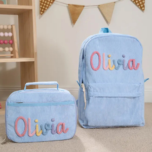 Personalized <strong>Corduroy</strong> Travel Children's <strong>Backpack</strong> Monogram Custom <strong>Backpack</strong> - Product Image 4